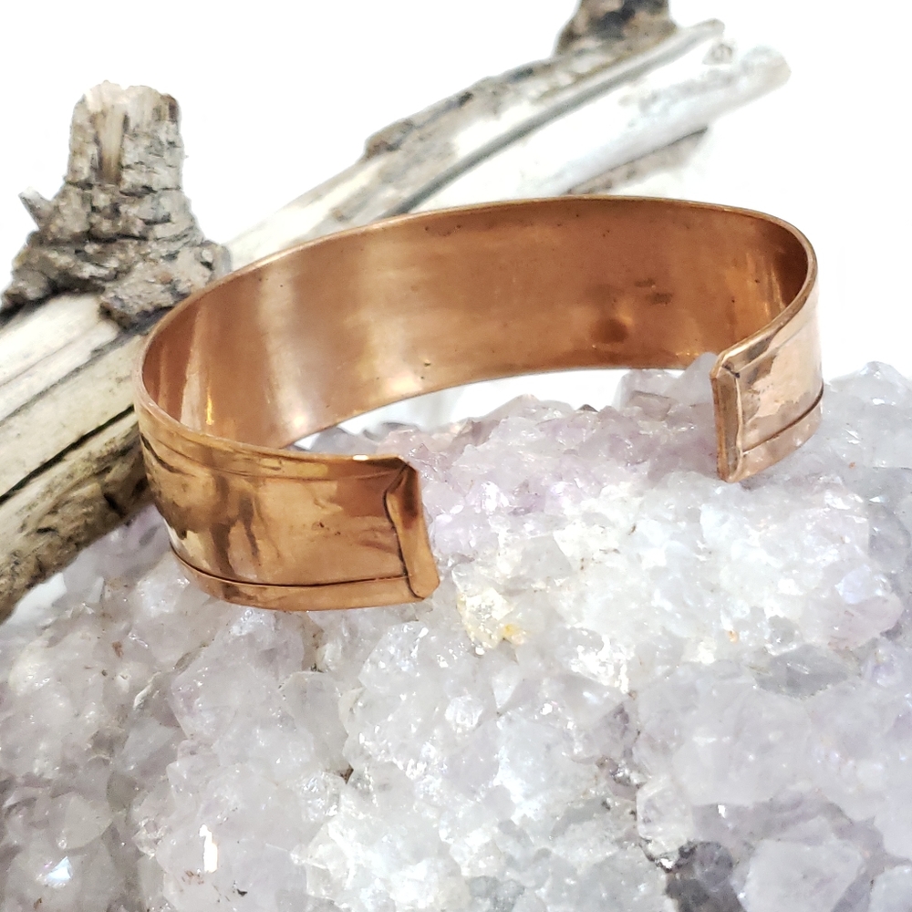 Artisan Copper Square Flexible Cuff Bracelet - image 8